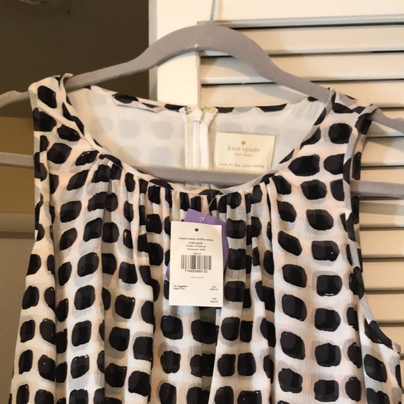 Kate Spade Island Stamp Chiffon Dress - Picture 5 of 12